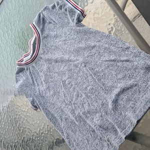 Grey with Stripped Color TShirt